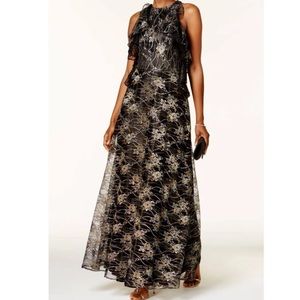 Tahari ASL Women's Metallic Lace Gown